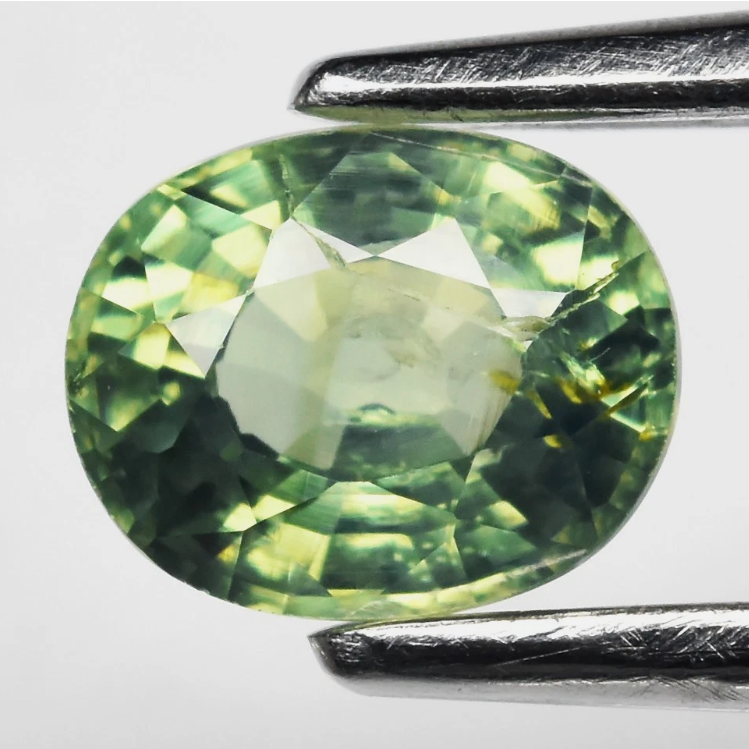 0.56ct Green Oval Sapphire