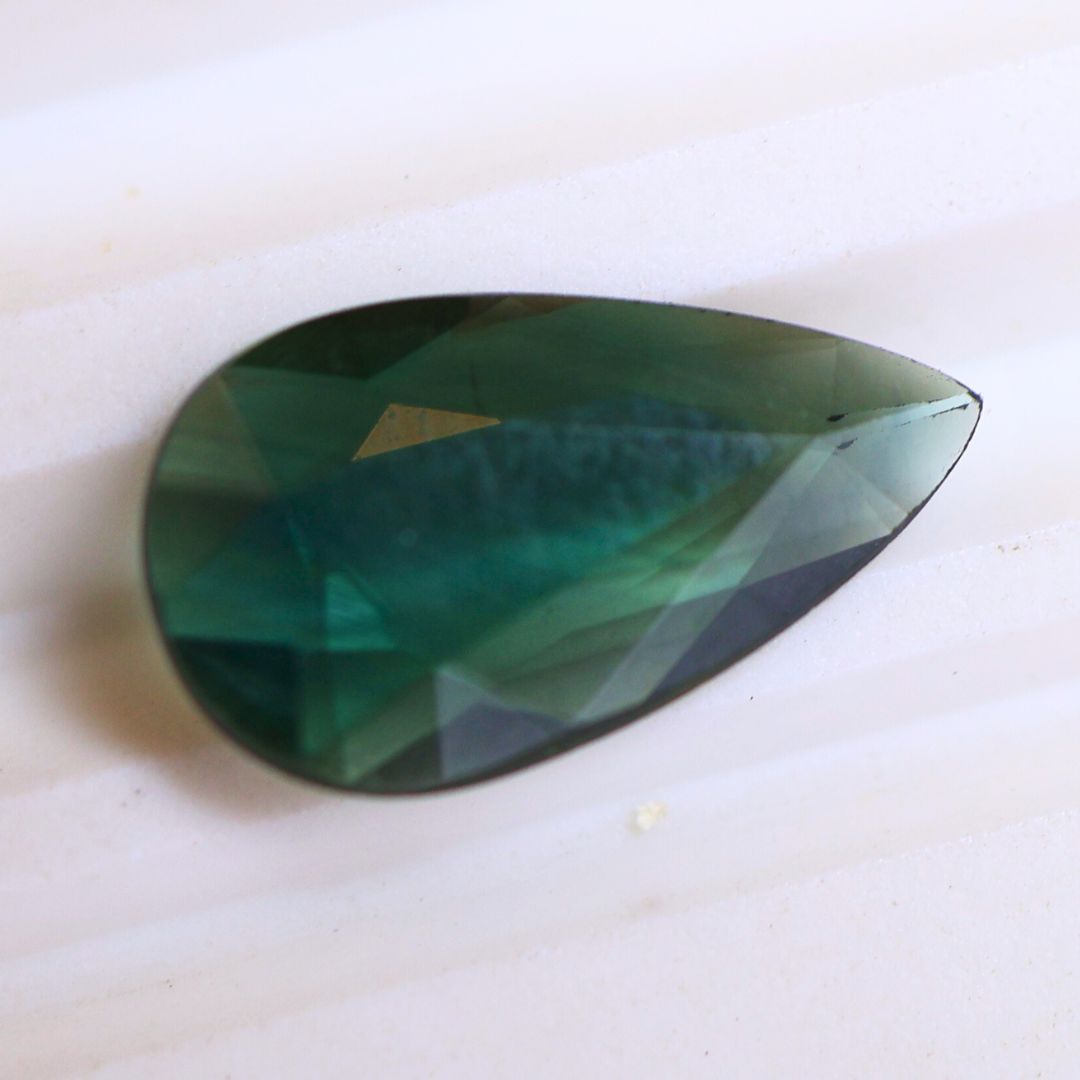 1.04ct Teal Blue Pear Sapphire