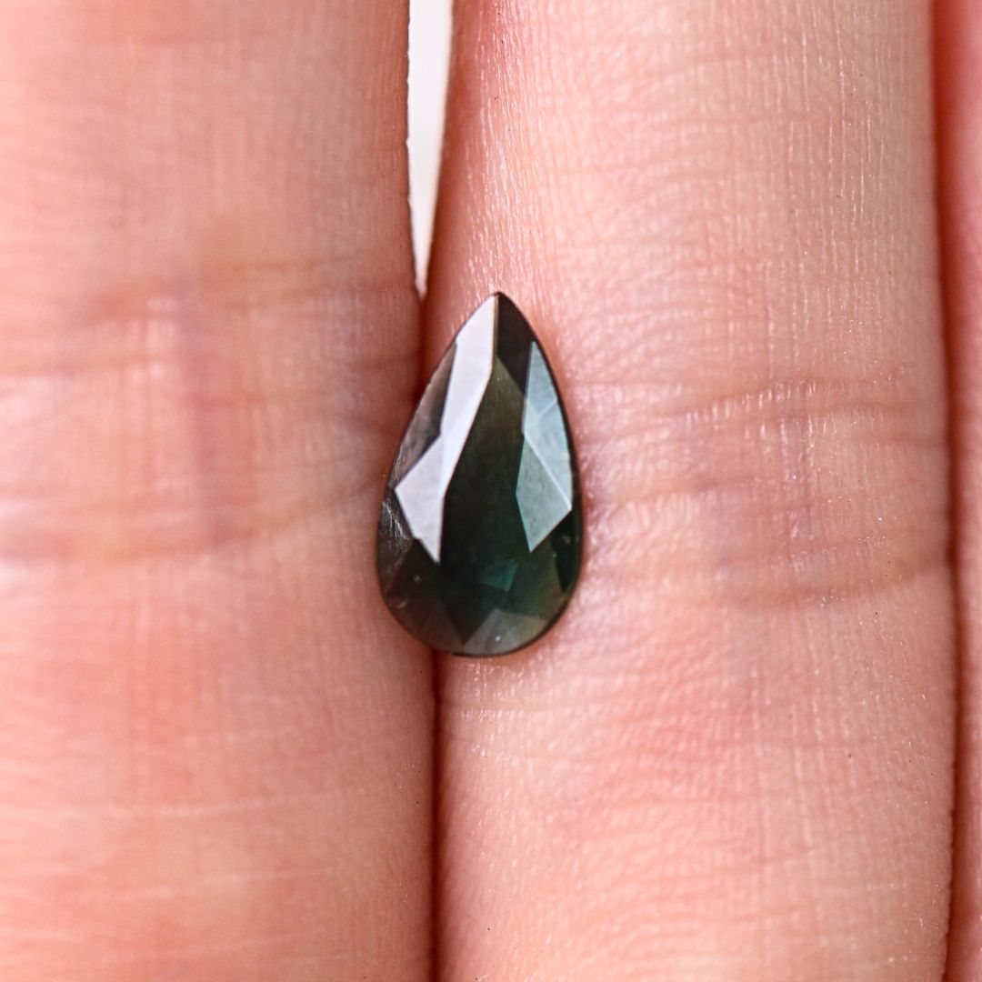 1.04ct Teal Blue Pear Sapphire