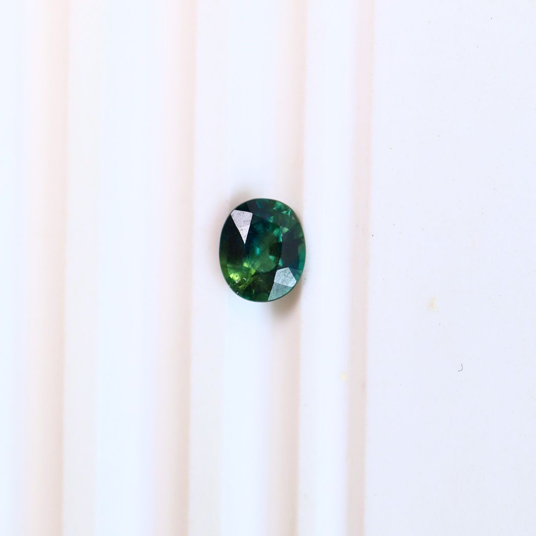 0.51ct Teal Blue Green Oval Sapphire