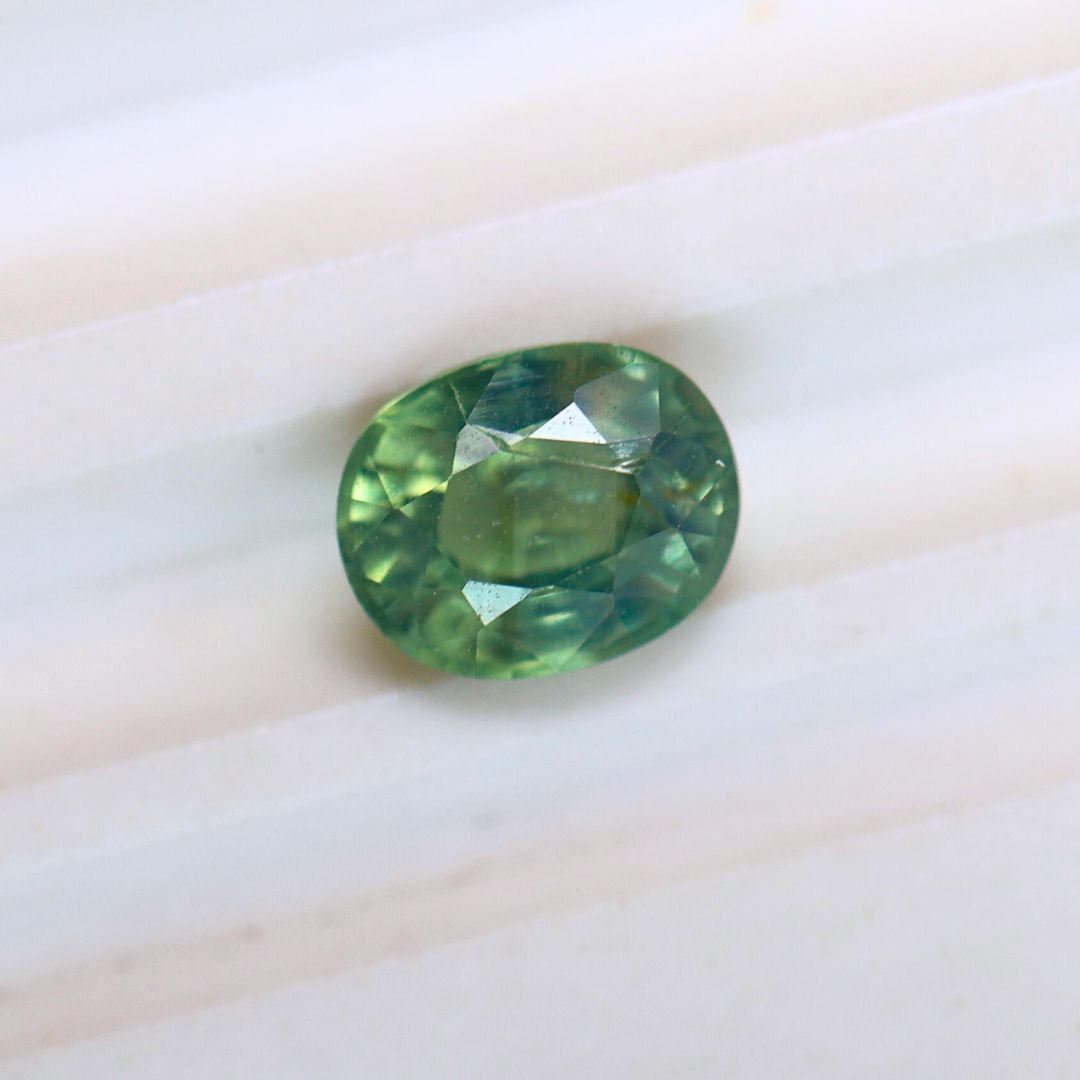 0.56ct Green Oval Sapphire