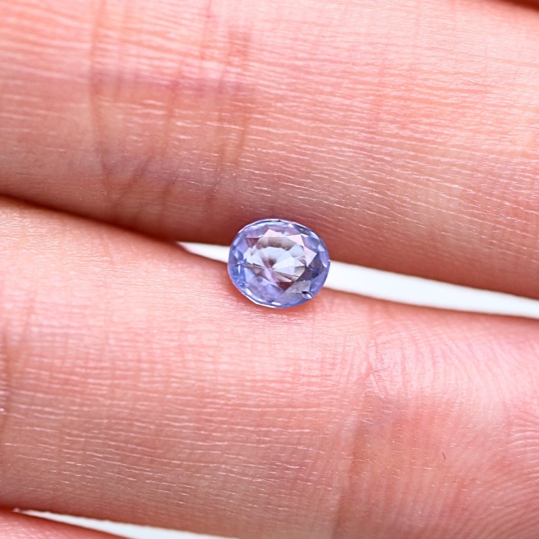 0.68ct Periwinkle Blue Oval Sapphire