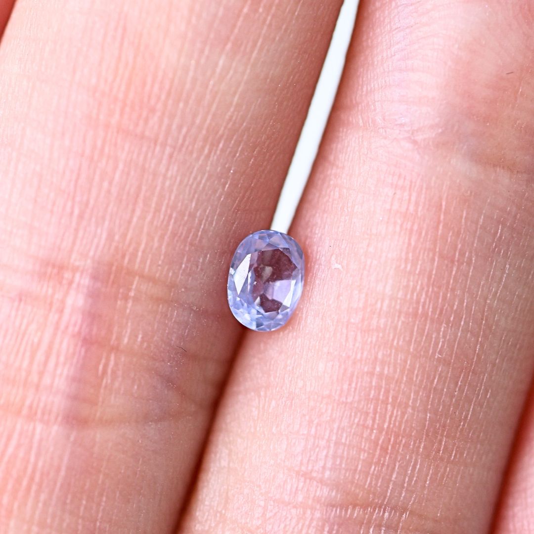0.48ct Powder Blue Oval Sapphire
