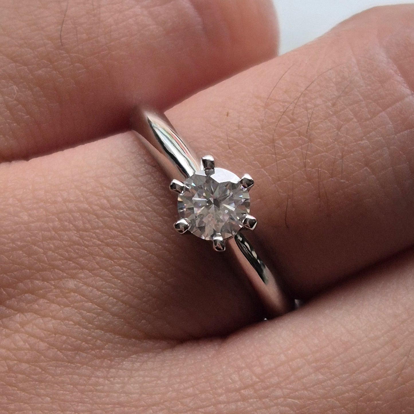 ONHAND: Manila Solitaire Engagement Ring in Moissanite + Silver
