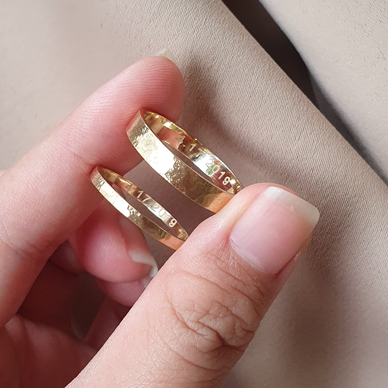 Customizable All Metal Wedding Band