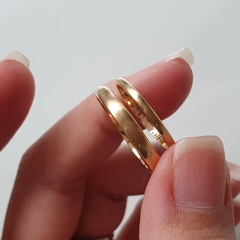 Customizable All Metal Wedding Band