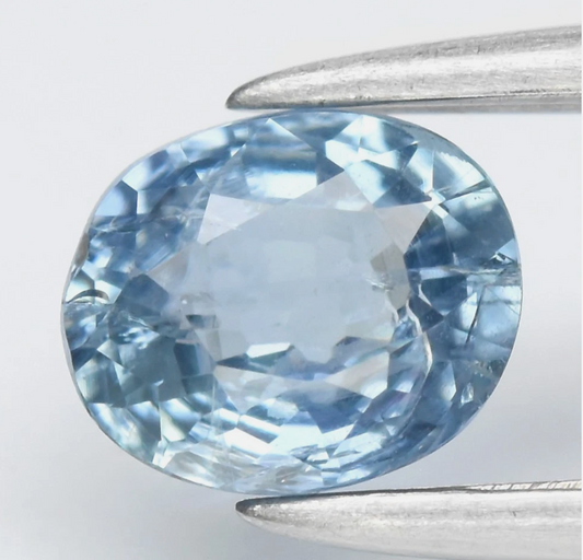 0.49ct Light Blue Oval Sapphire