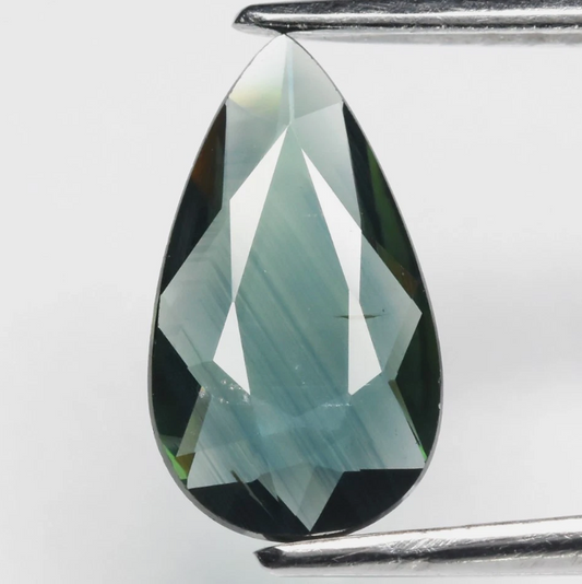 1.04ct Teal Blue Pear Sapphire