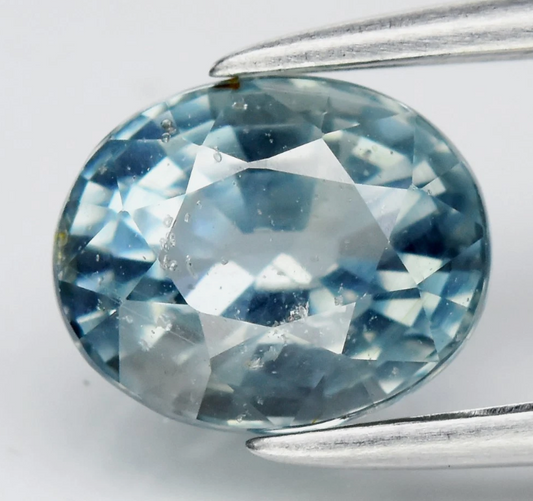 1.30ct Light Blue Green Oval Sapphire
