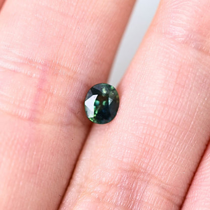 0.51ct Teal Blue Green Oval Sapphire