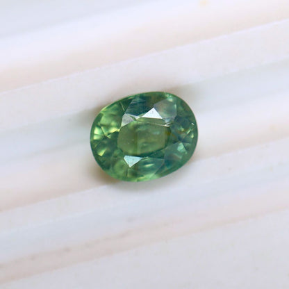0.56ct Green Oval Sapphire
