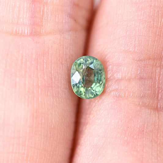 0.56ct Green Oval Sapphire