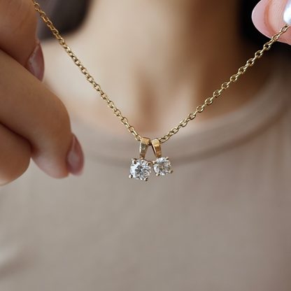 SAMPLE SALE: 0.30 CT Lab Diamond Pendant in 14K Yellow Gold
