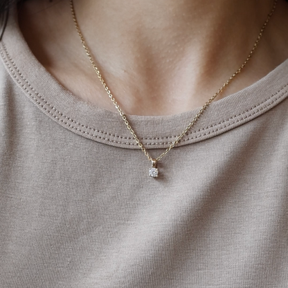SAMPLE SALE: 0.30 CT Lab Diamond Pendant in 14K Yellow Gold