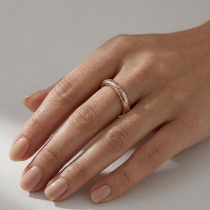 ON HAND 18K Yellow, Rose & White Gold Stretchy Ring