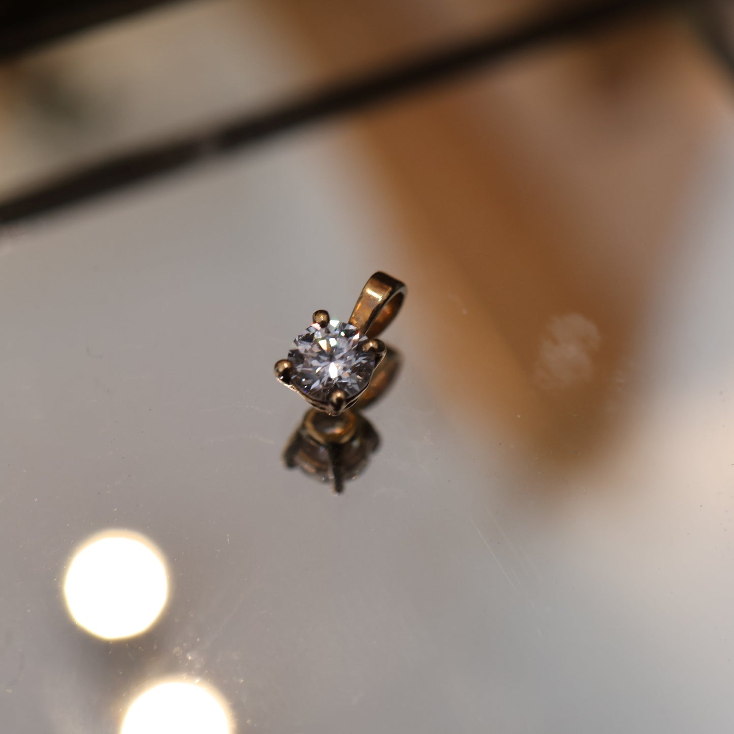 SAMPLE SALE: 0.50 CT Lab Diamond Pendant in 14K Yellow Gold