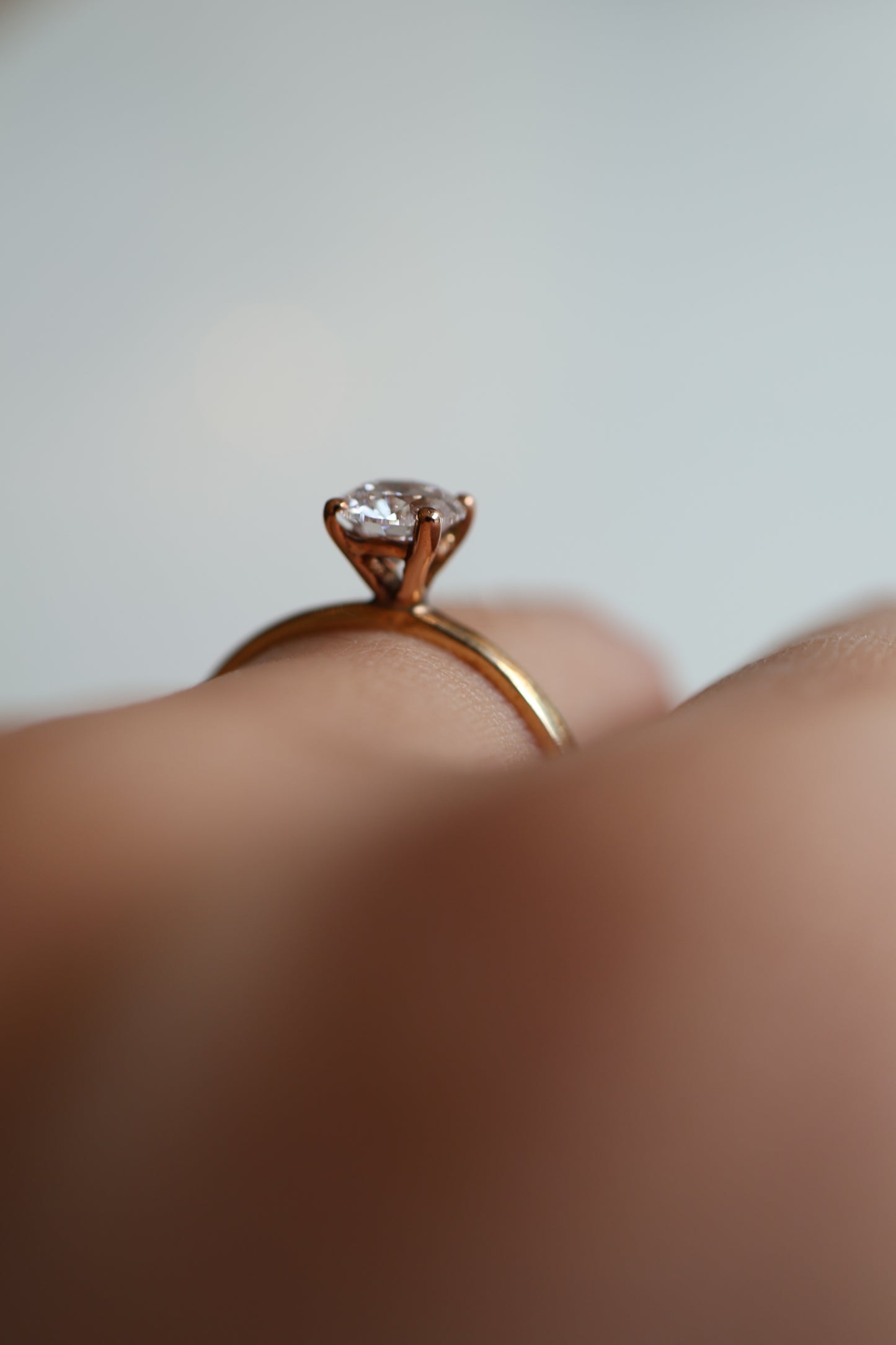 SAMPLE SALE: 0.50 CT Solitaire Lab Diamond in 14K Yellow Gold Ring SZ 6 1
