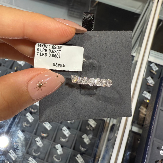 PRE-ORDER 0.68 TCW Confetti Lab Diamond Ring in 14K (SZ 6.5)