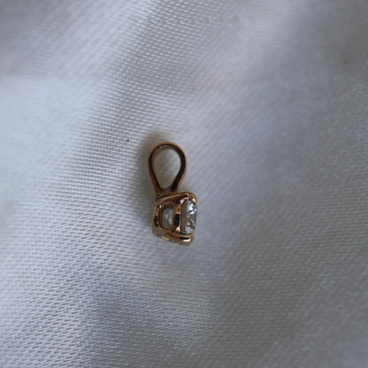 SAMPLE SALE: 0.30 CT Lab Diamond Pendant in 14K Yellow Gold
