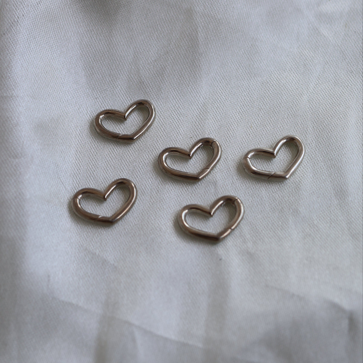SAMPLE SALE: Heart Pendant Connector or Ring Keeper in Silver