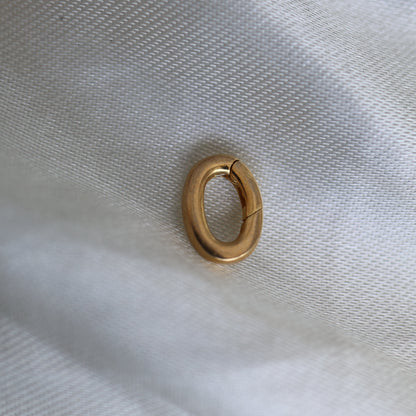 SAMPLE SALE: Oval Pendant Connector or Ring Keeper in Gold Vermeil