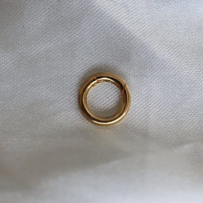 SAMPLE SALE: Round Pendant Connector or Ring Keeper in Gold Vermeil