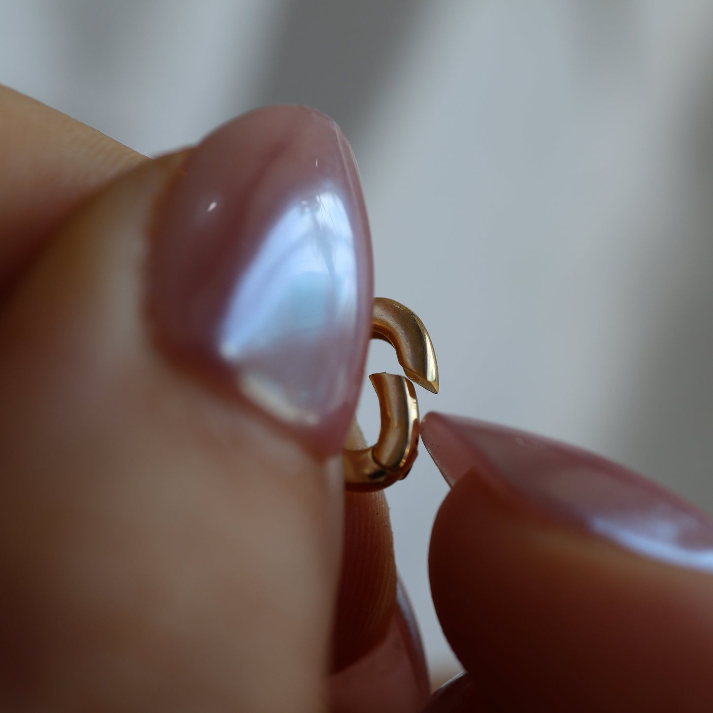 SAMPLE SALE: Oval Pendant Connector or Ring Keeper in Gold Vermeil