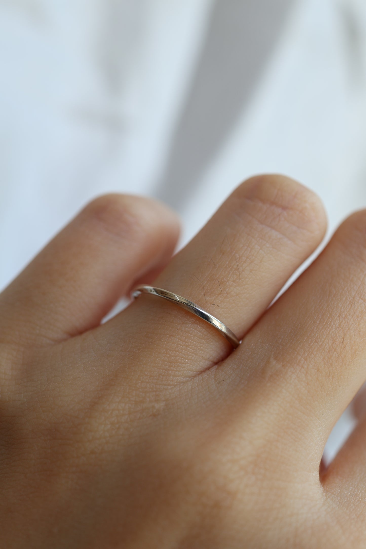 SAMPLE SALE: Adjustable Twist Ring in Silver