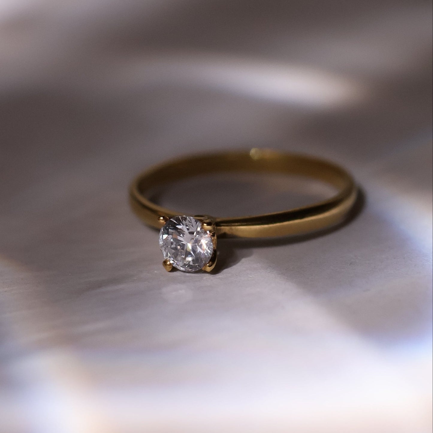 SAMPLE SALE: 0.30 CT Solitaire Lab Diamond in 14K YELLOW Gold Ring SZ 6 2