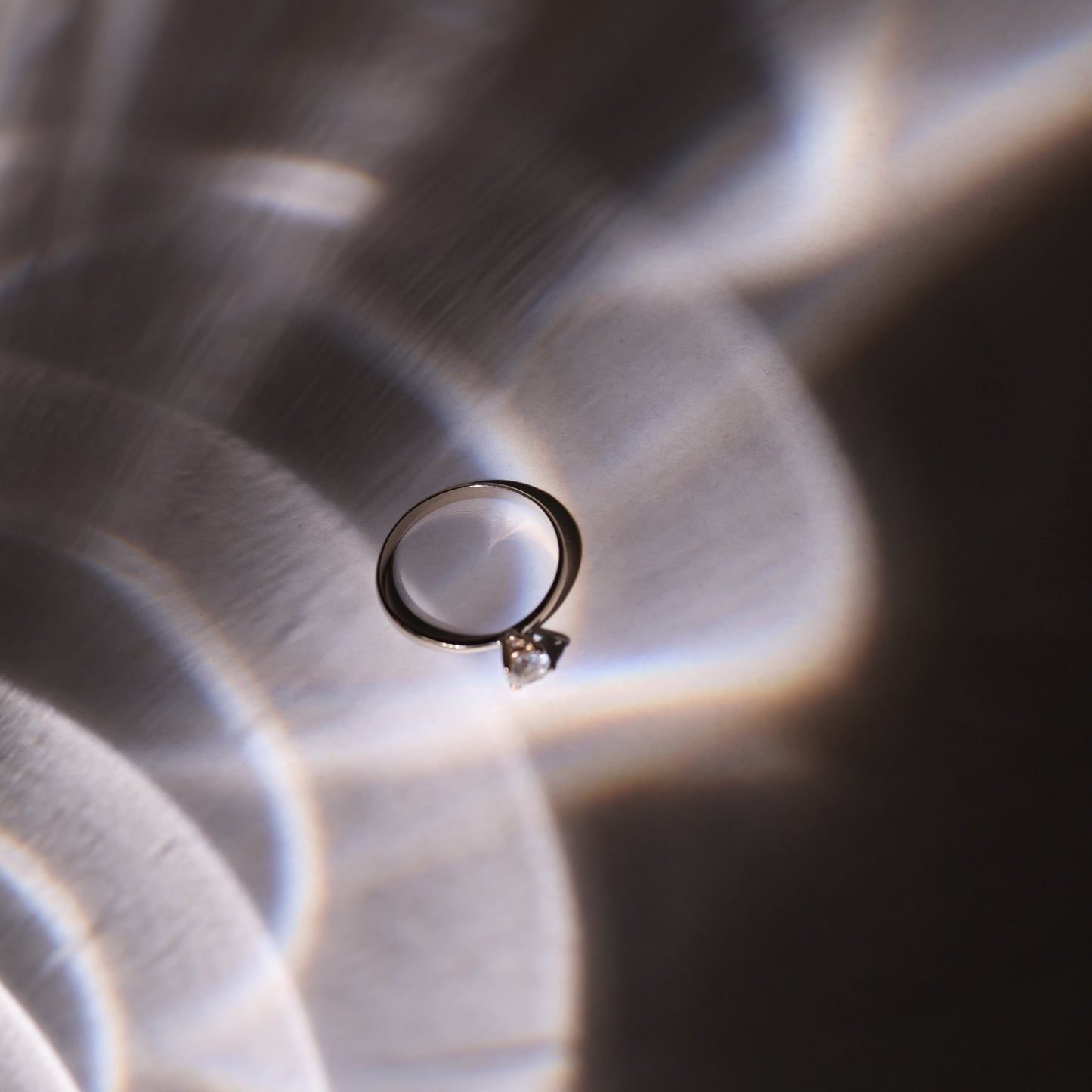 SAMPLE SALE: 0.30 CT Solitaire Lab Diamond in 14K White Gold Ring SZ 6.5