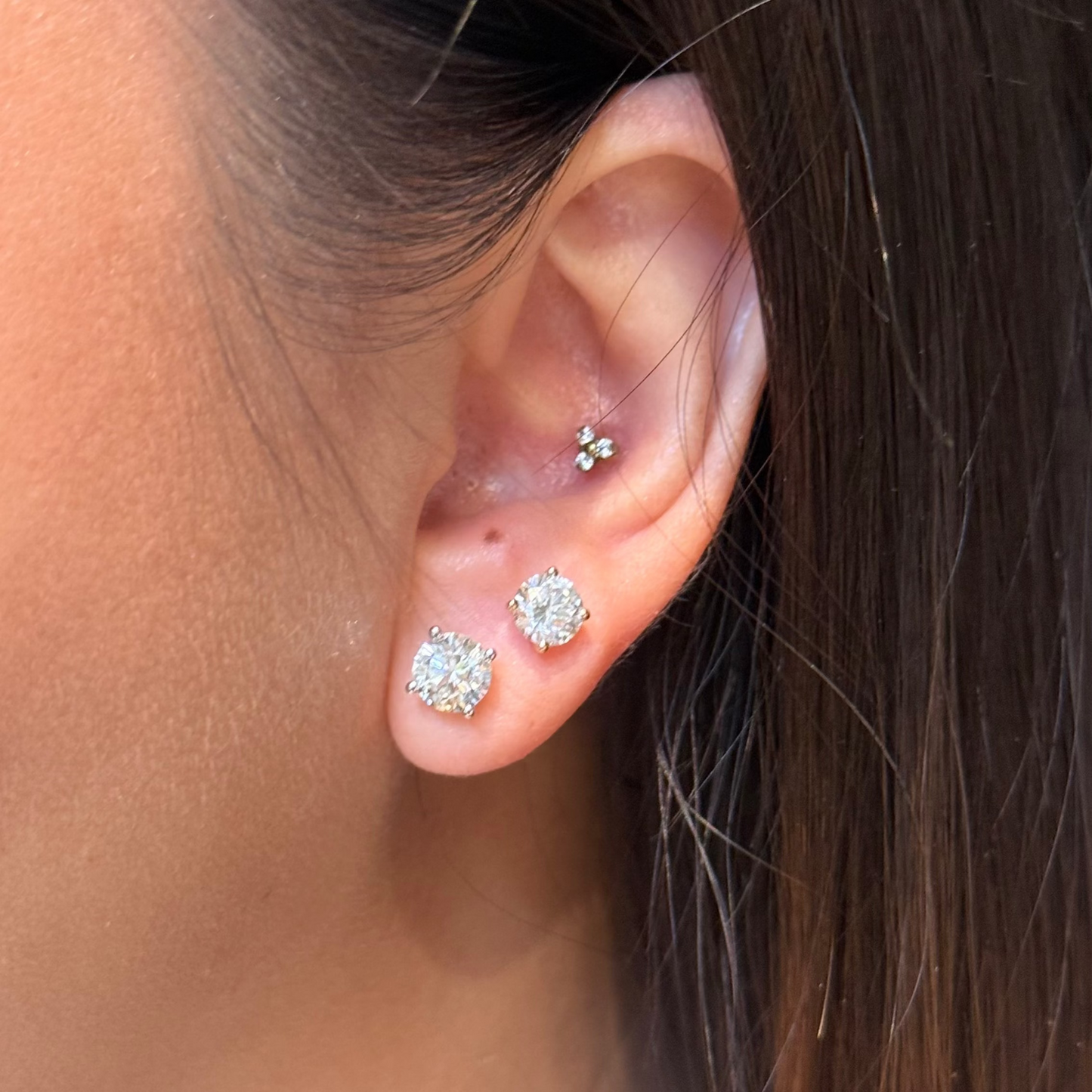PRE-ORDER 1.5 TCW Lab Diamond Stud Earrings in 10K Gold