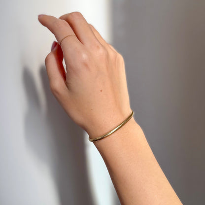 PRE-ORDER 18K Yellow, Rose, & White Gold Stretchy Bangle