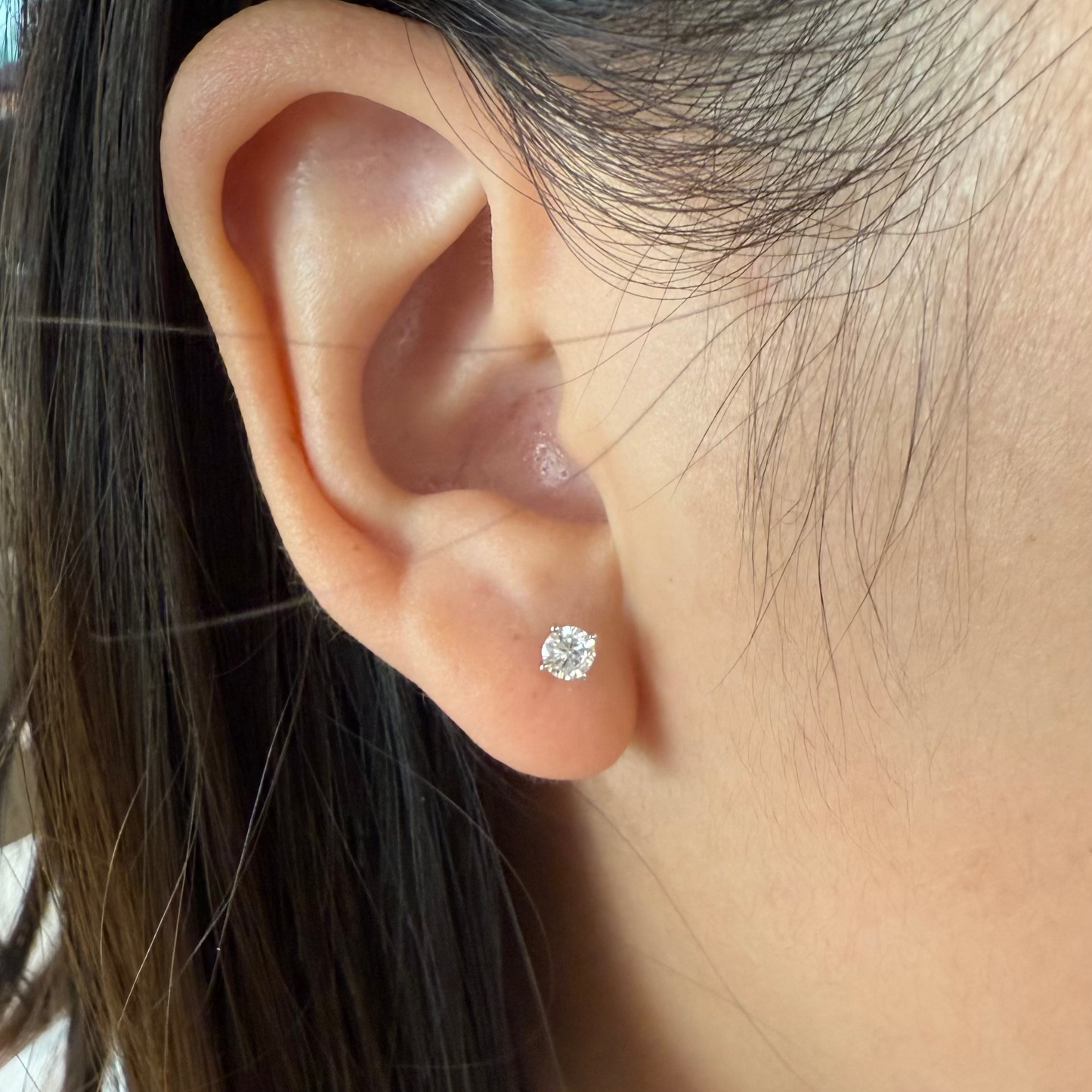 PRE-ORDER 0.4 TCW Lab Diamond Stud Earrings in 10K White Gold