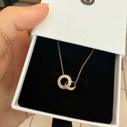 PRE-ORDER 0.3 TCW Linked Trapezoid & Round Natural Diamond 18K Necklace