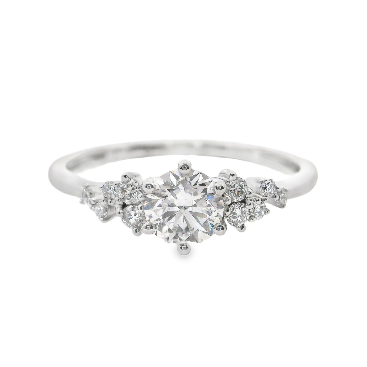 PRE-ORDER 0.61CT TCW Cluster 11-Lab Diamond Hoop Earrings in 14K Gold (SZ 6.5)