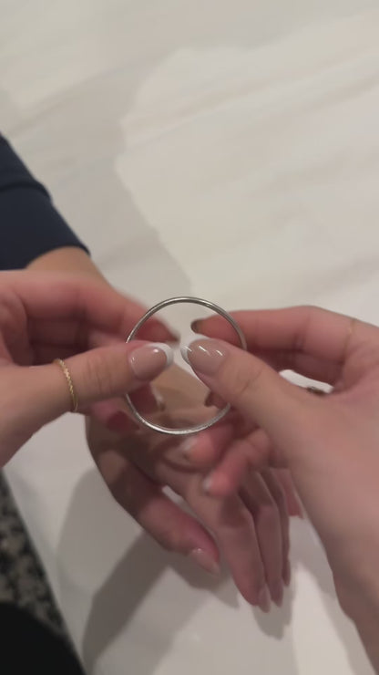 PRE-ORDER 18K Yellow, Rose, & White Gold Stretchy Bangle