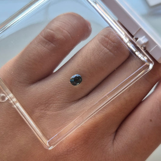 0.54ct Elongated Cushion cut Teal Sapphire