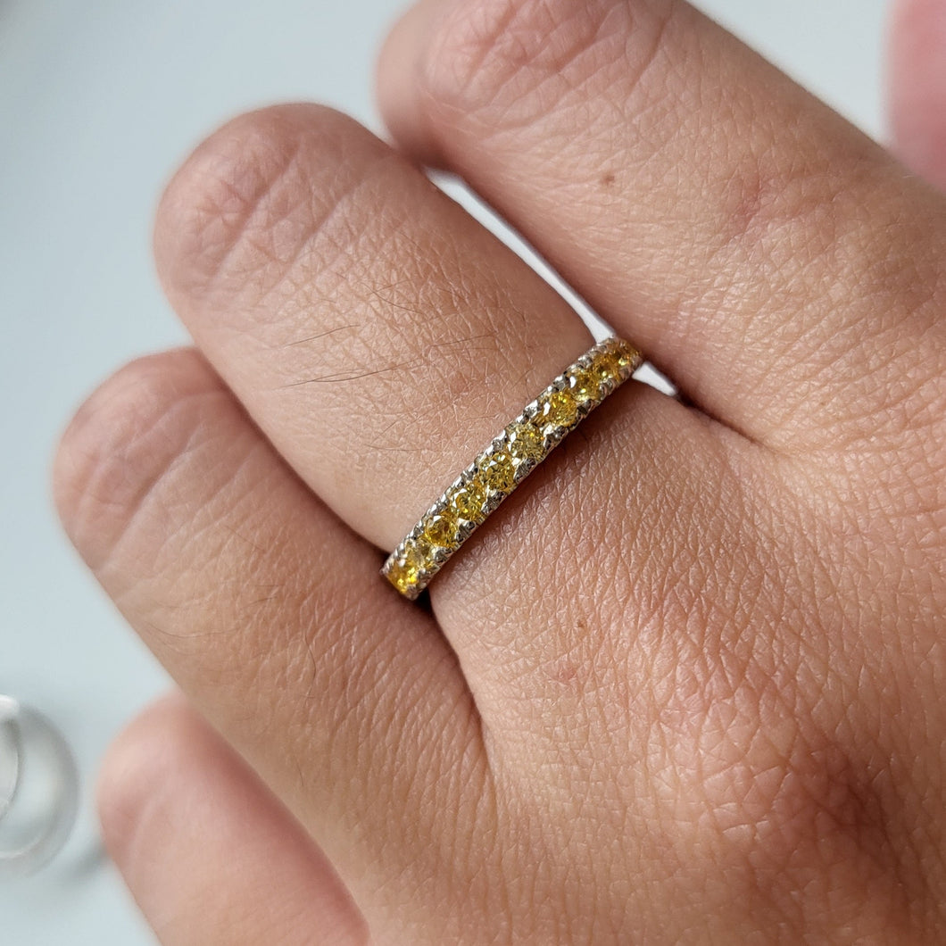 ONHAND: Half Eternity Citrine Ring in Silver